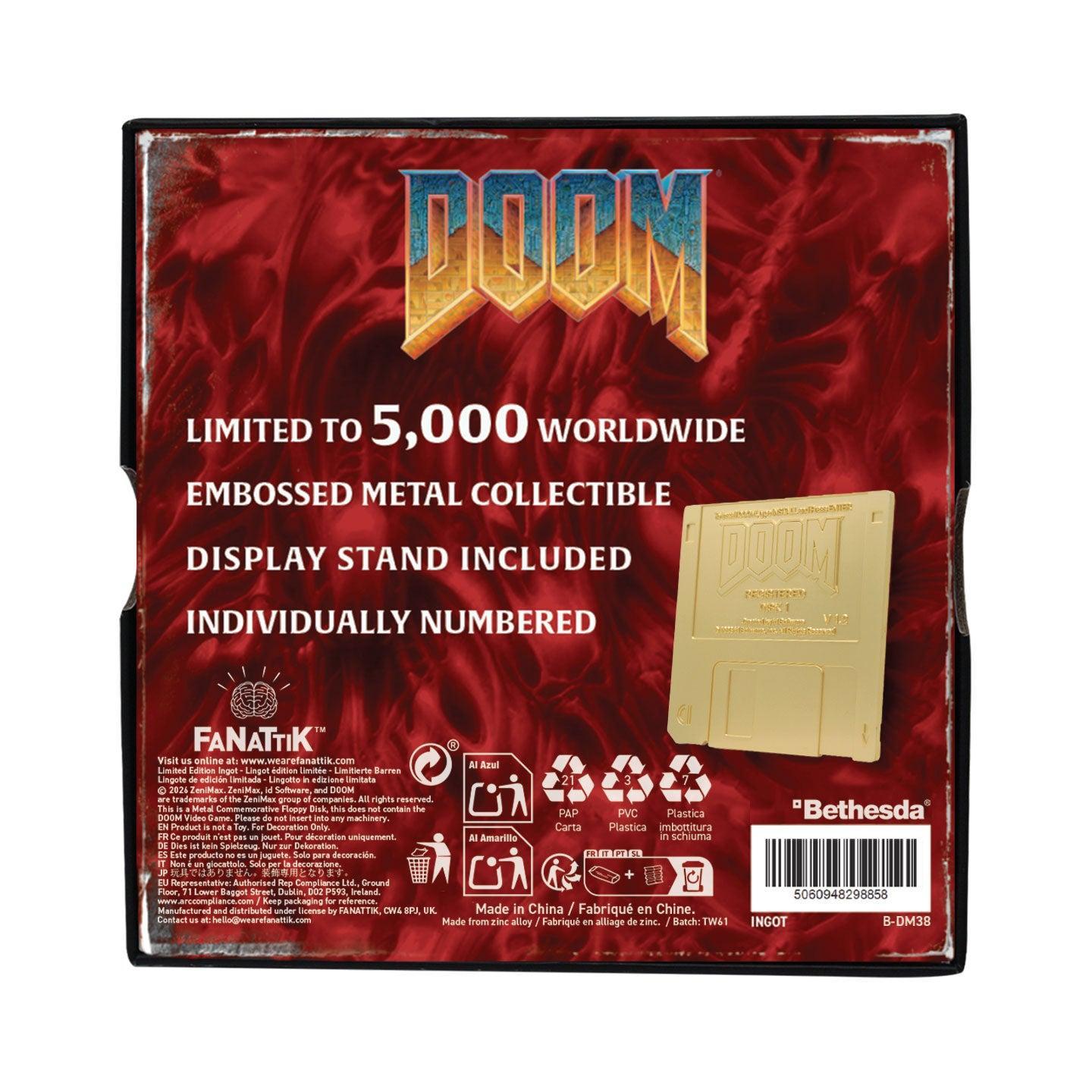 DOOM - Floppy Disk Limited Edition Imitation Gold Plated - Replica