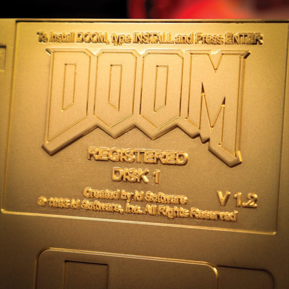 DOOM - Floppy Disk Limited Edition Imitation Gold Plated - Replica