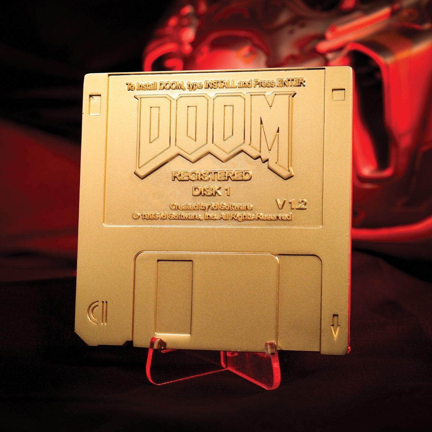 DOOM - Floppy Disk Limited Edition Imitation Gold Plated - Replica