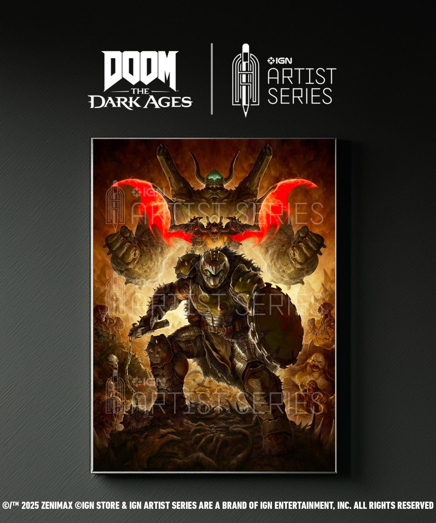 DOOM The Dark Ages - Hellwalkers Limited Edition Lithograph - Print - 18x24