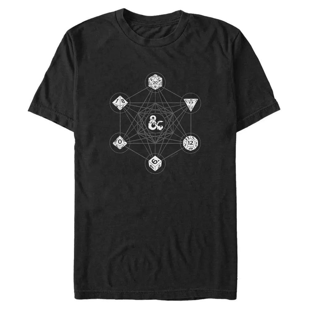 Dungeons and Dragons - 6 Die with Metatron Geometry - T-Shirt