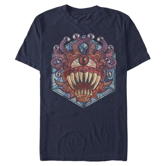 Dungeons and Dragons - Beholder Stained Glass Monster Icon - T-Shirt