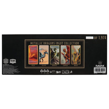 Dungeons and Dragons - Metallic Dragons 5 Piece - Ingot Set