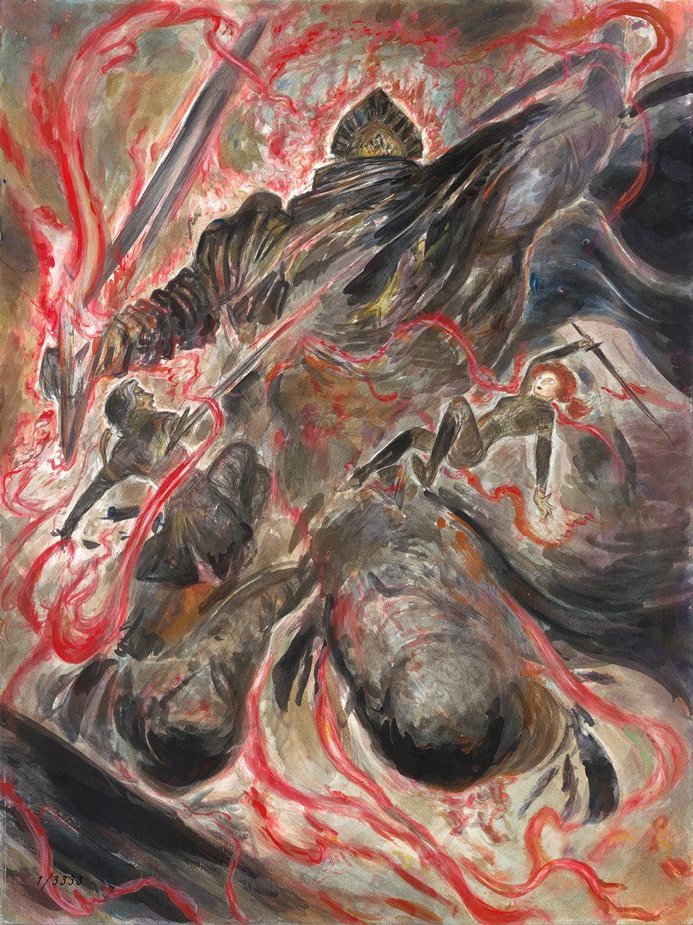 Expedition 33 - The Painted Duel Expeditioner Edition - Print - 18x24