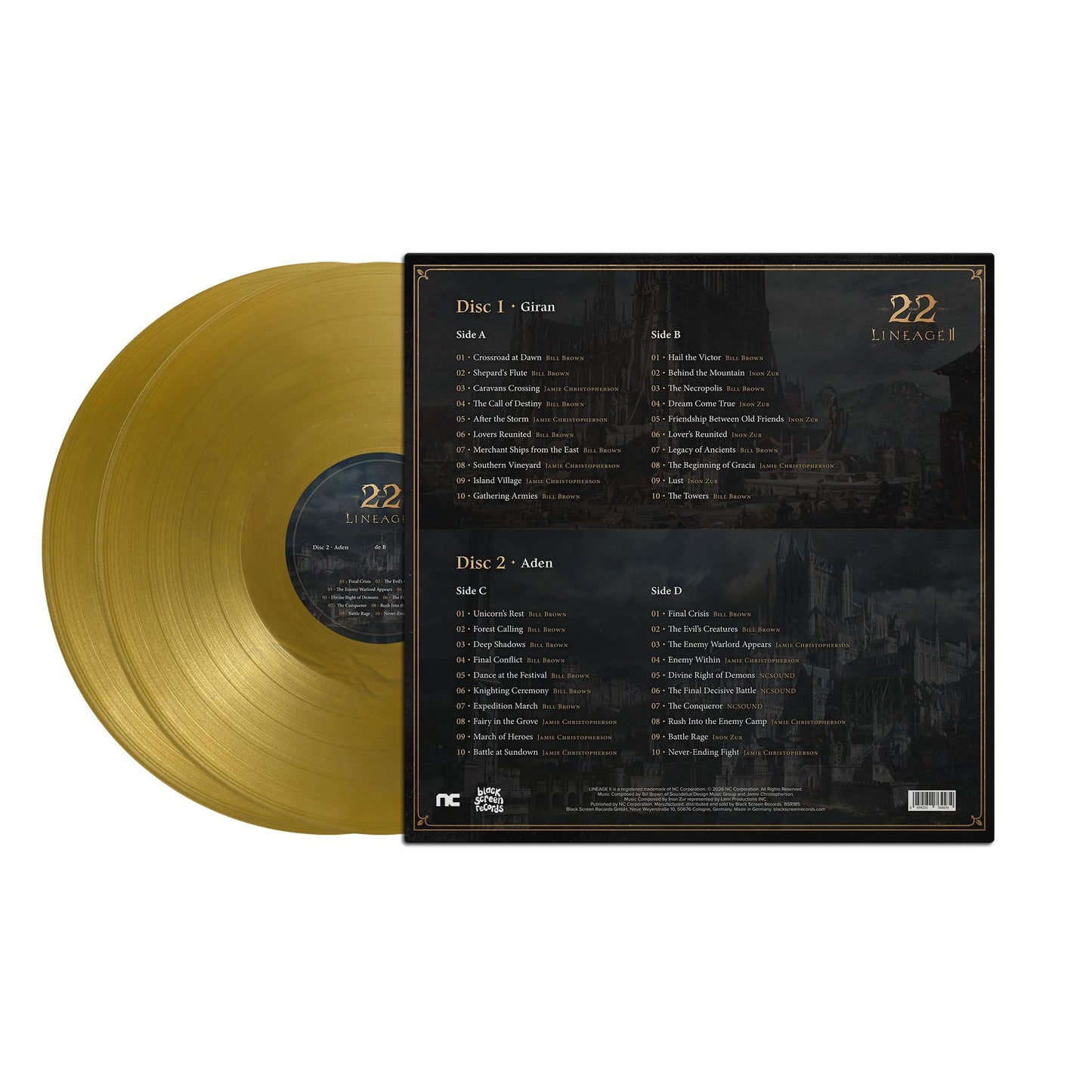 Lineage II - 22 Years Original Soundtrack - Gold - 2LP - Vinyl