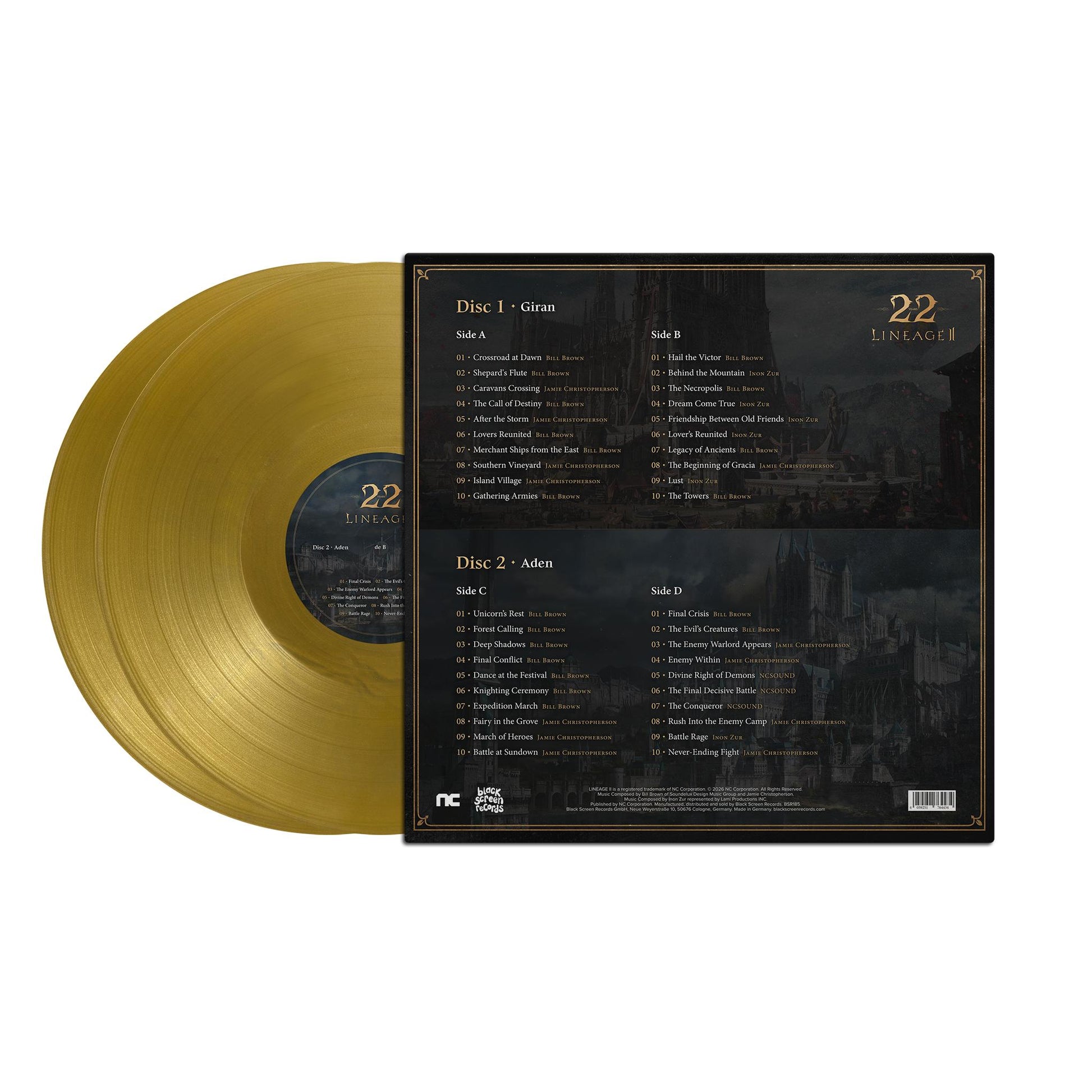 Lineage II - 22 Years Original Soundtrack - Gold - 2LP - Vinyl