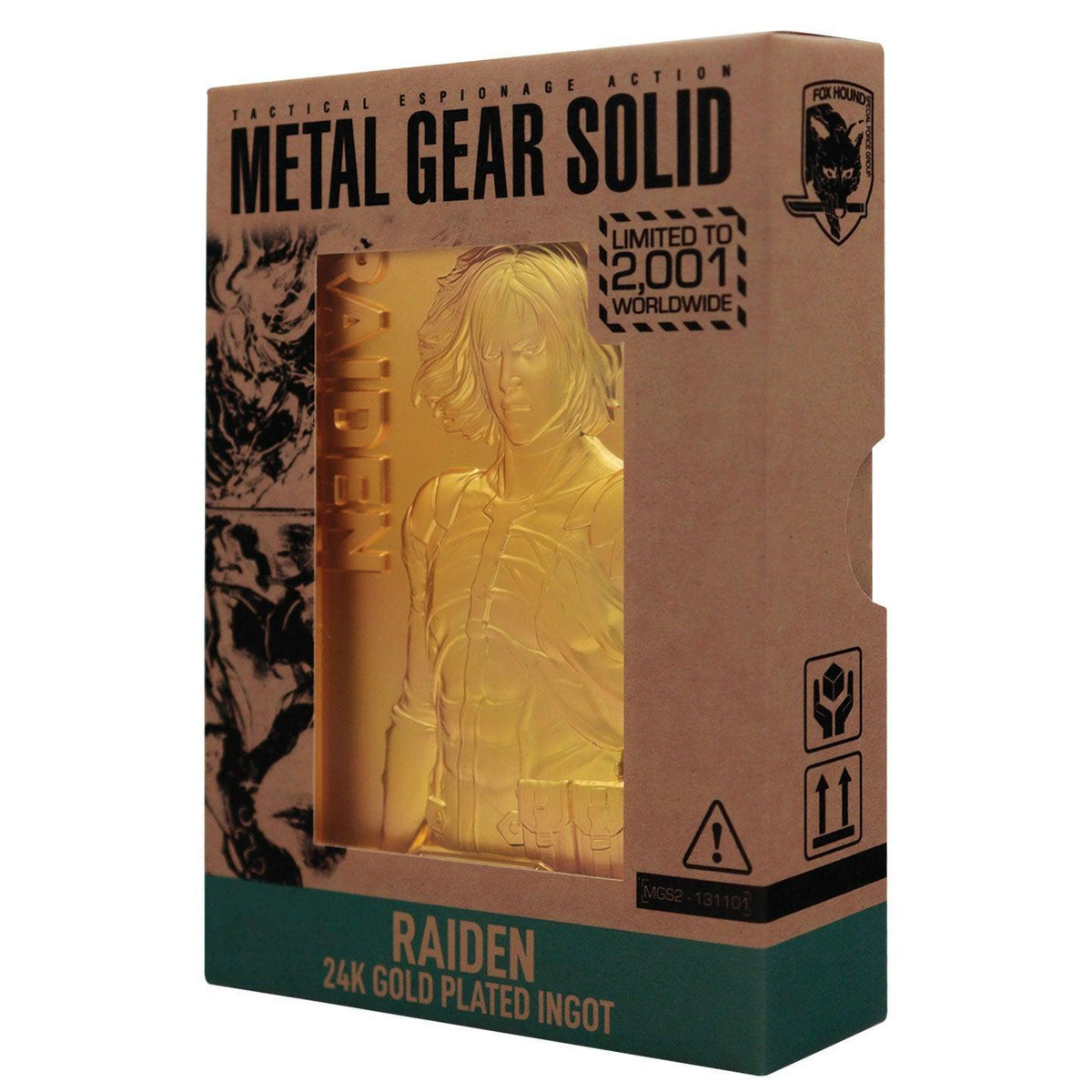 Metal Gear Solid 2 - 24k Gold Plated Raiden - Ingot