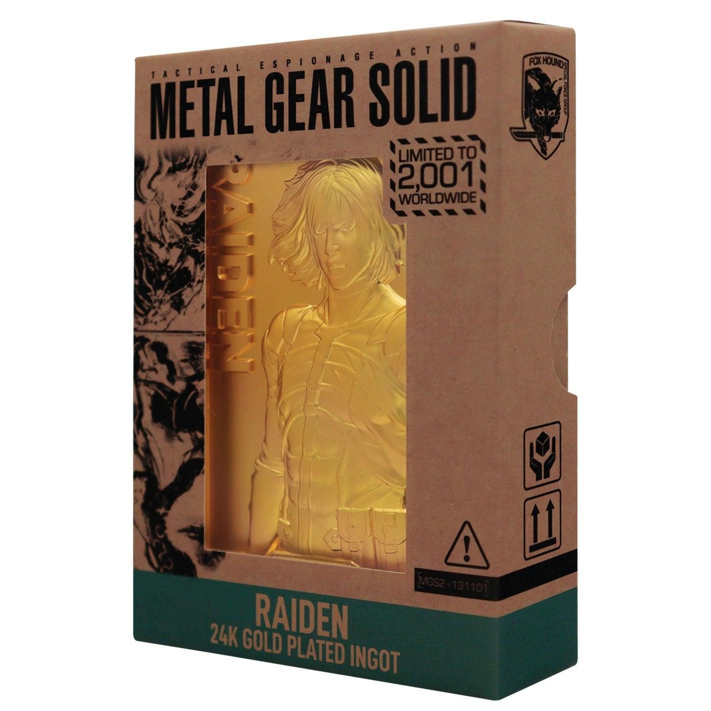 Metal Gear Solid 2 - 24k Gold Plated Raiden - Ingot