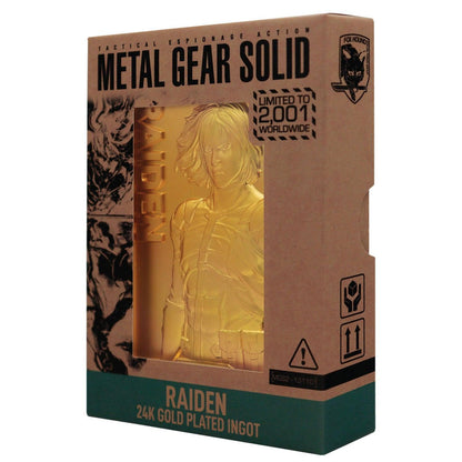 Metal Gear Solid 2 - 24k Gold Plated Raiden - Ingot