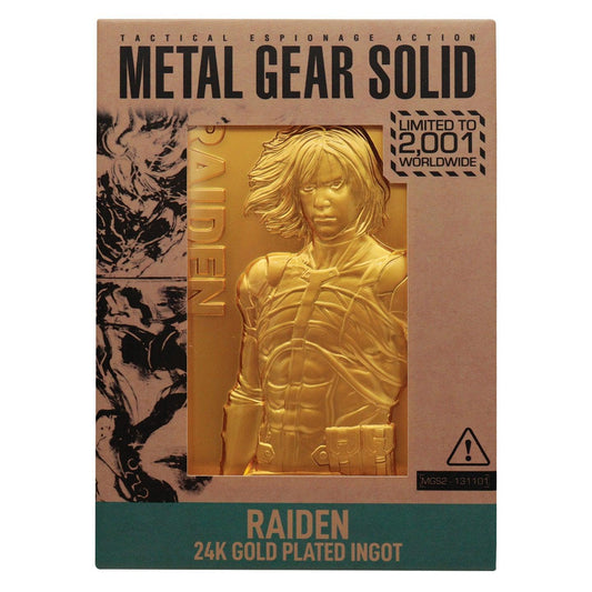 Metal Gear Solid 2 - 24k Gold Plated Raiden - Ingot
