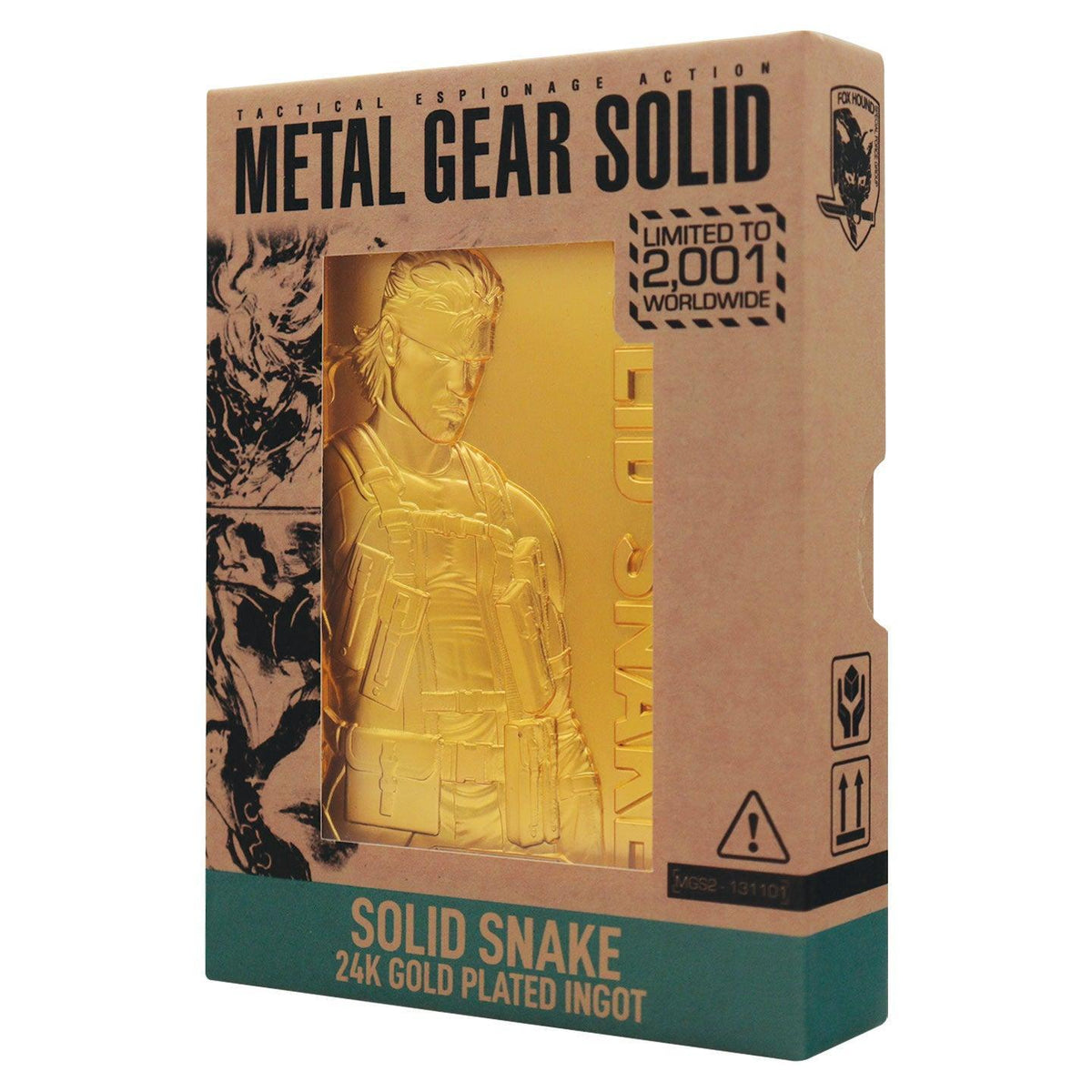 Metal Gear Solid 2 - 24k Gold Plated Snake - Ingot