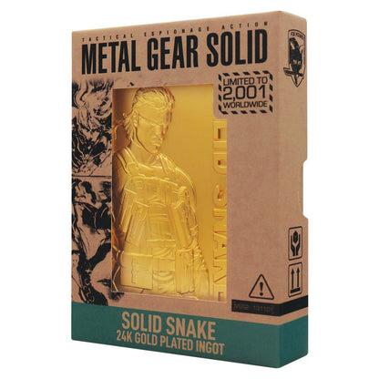 Metal Gear Solid 2 - 24k Gold Plated Snake - Ingot