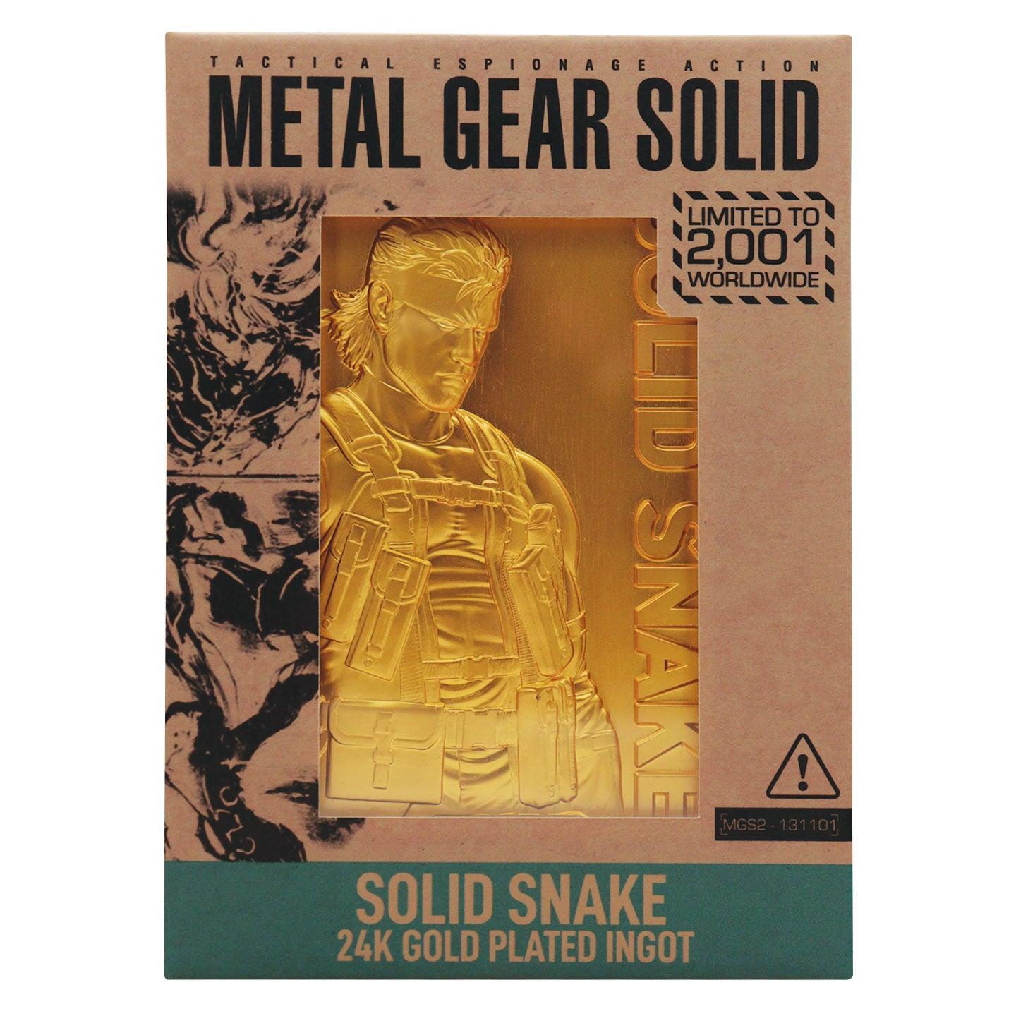 Metal Gear Solid 2 - 24k Gold Plated Snake - Ingot