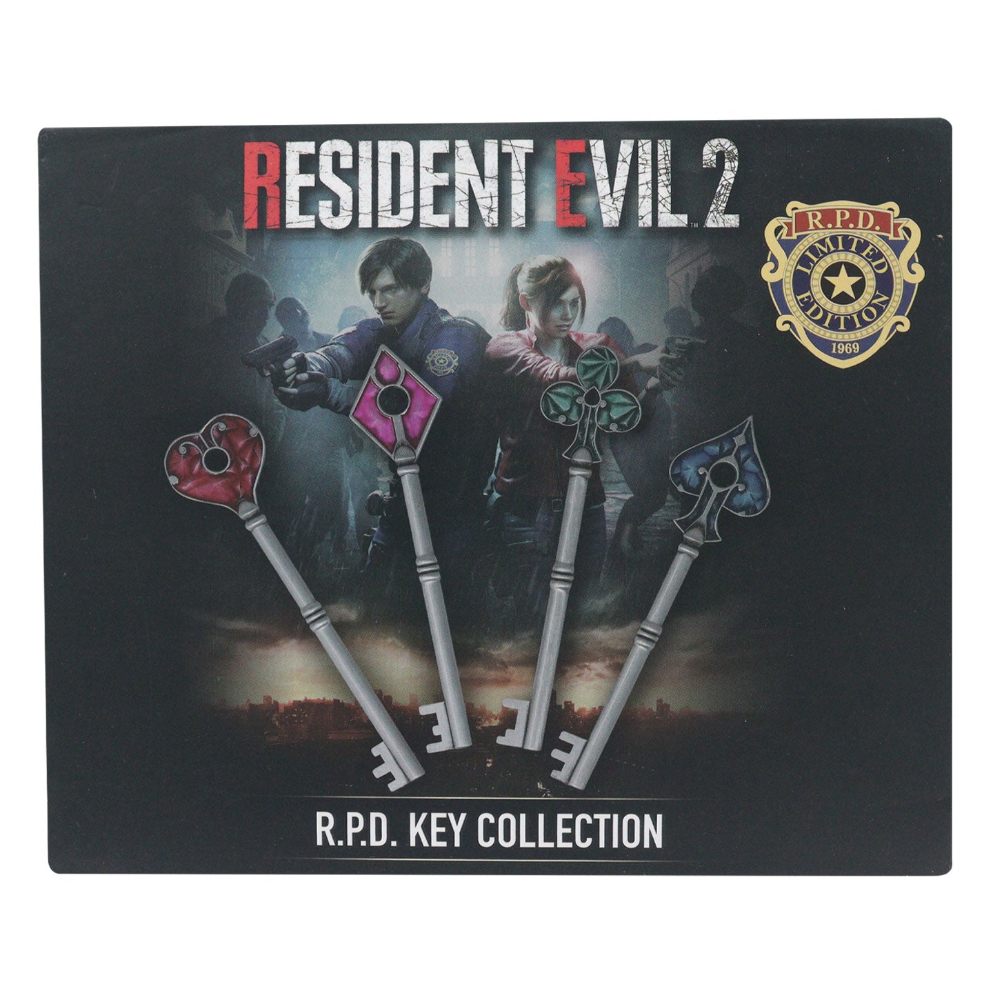 Resident Evil 2 - Set of Card Suit Keys - US Variant