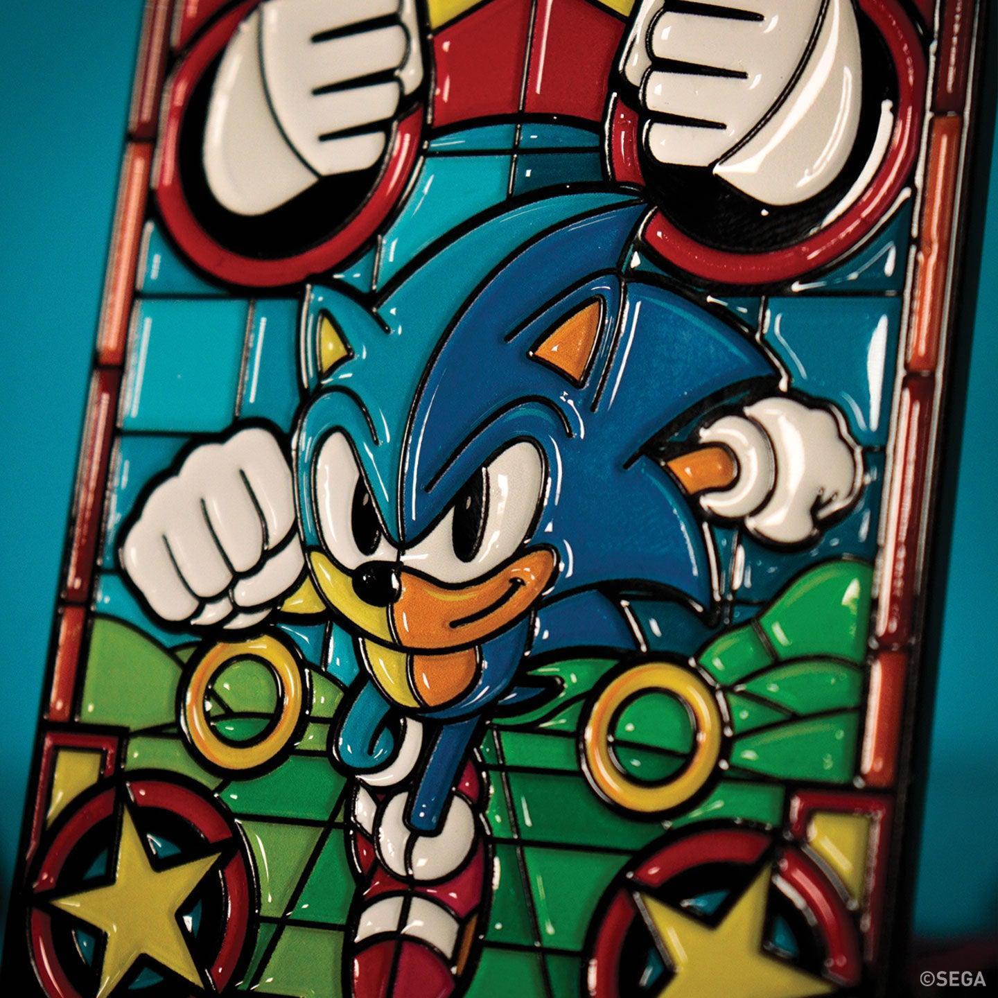 Sonic The Hedgehog - Stained Glass Window Style - Ingot