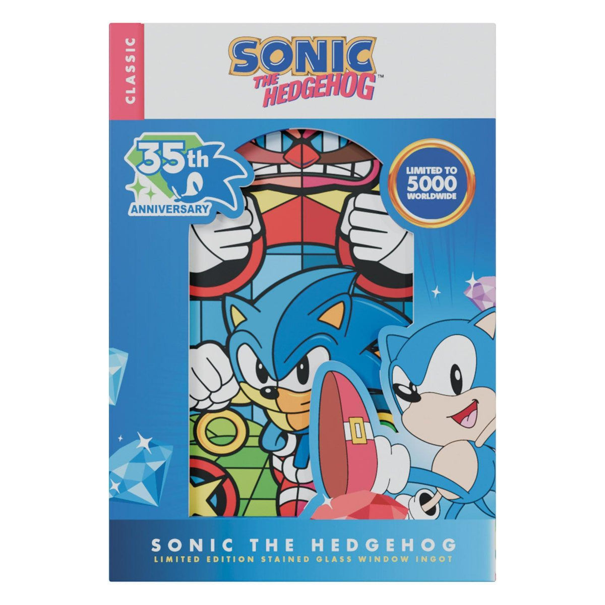 Sonic The Hedgehog - Stained Glass Window Style - Ingot