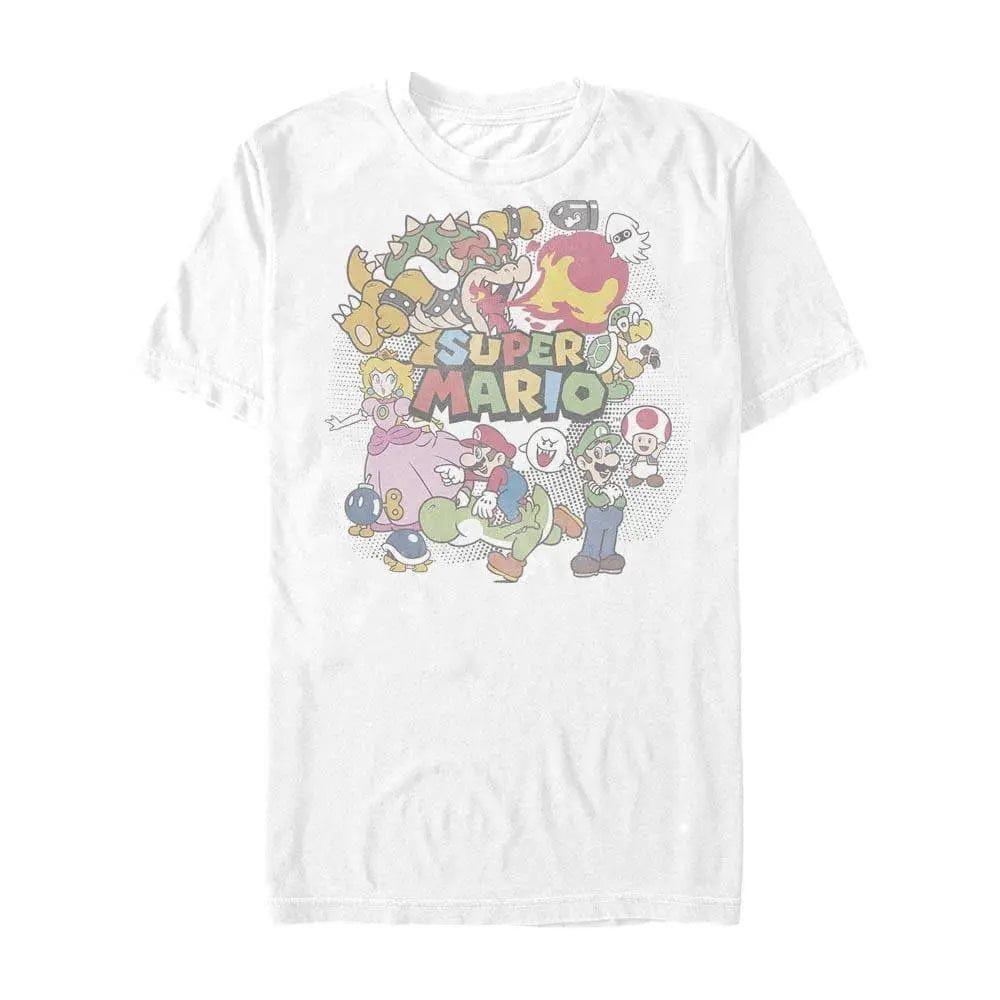 Super Mario Bros. - Mario Bros. Color Collage Distressed - T-Shirt