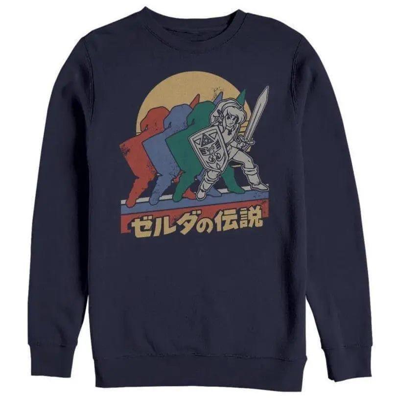 The Legend of Zelda - Link Hiragana Spread - Crewneck Sweatshirt