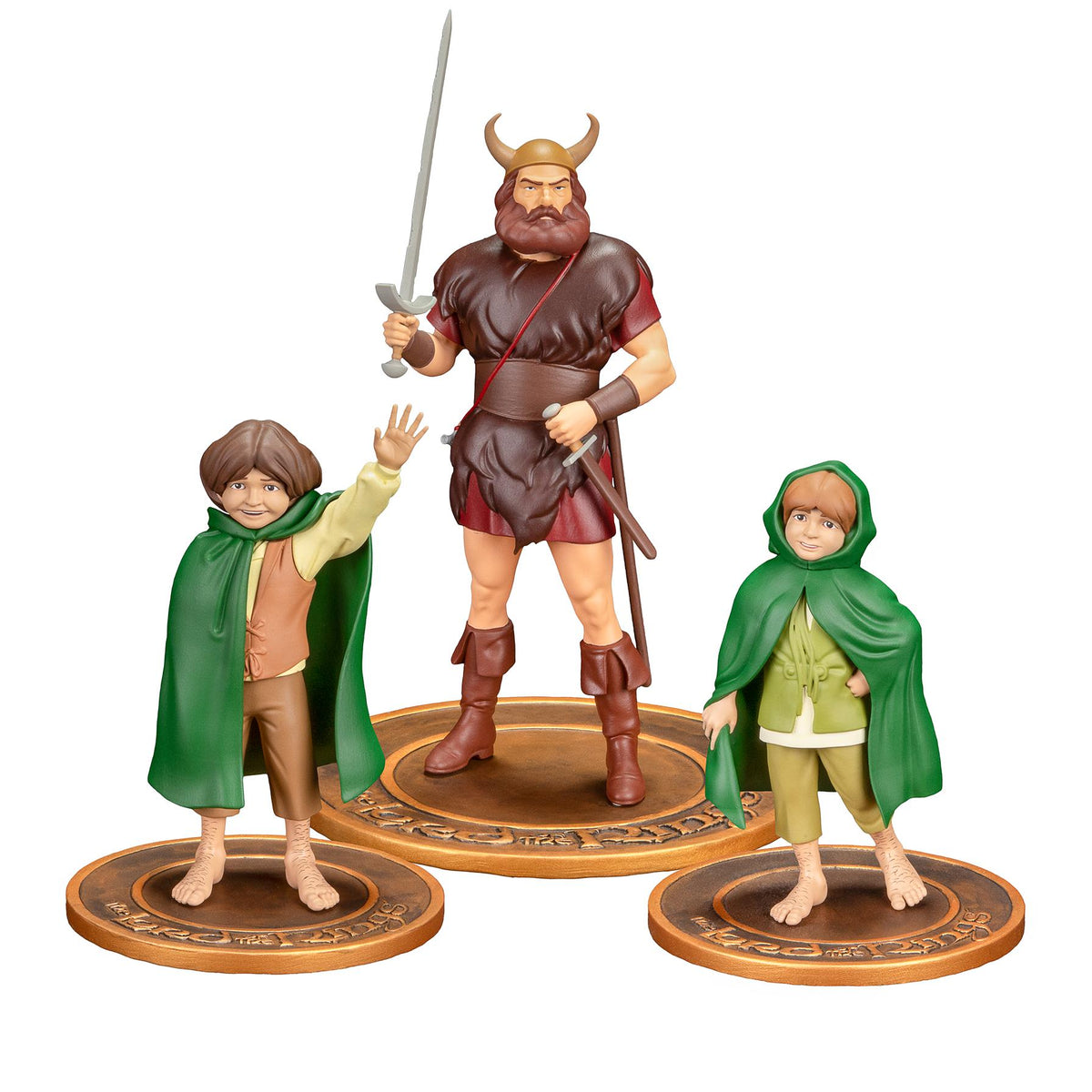 The Lord of the Rings - Merry Pippin and Boromir PVC Figure - Statue Set