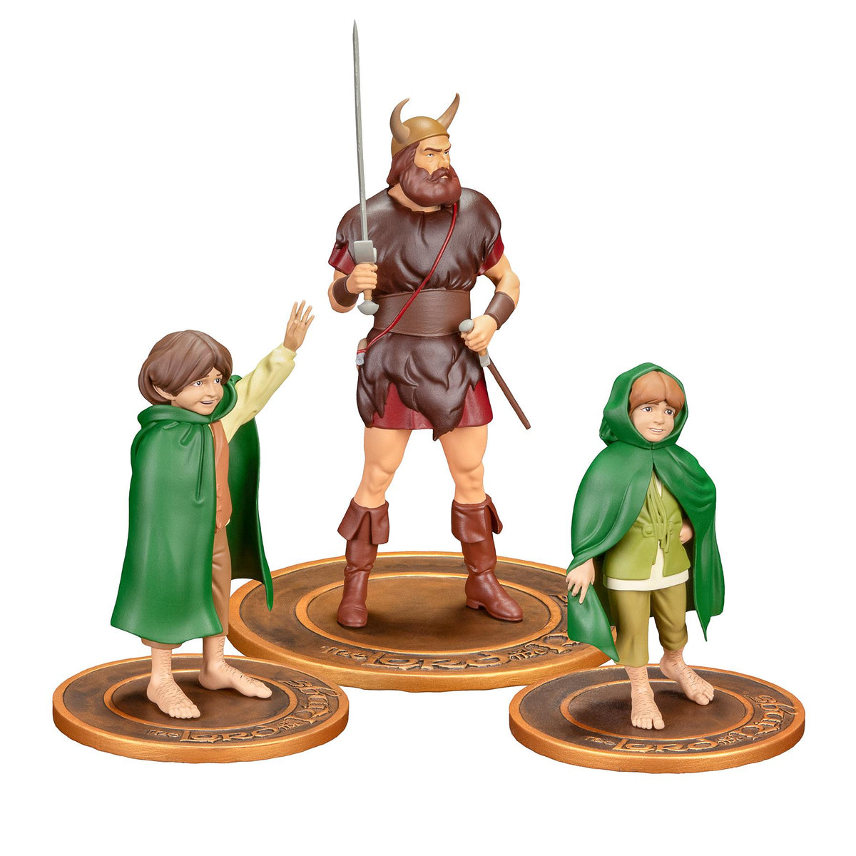 The Lord of the Rings - Merry Pippin and Boromir PVC Figure - Statue Set