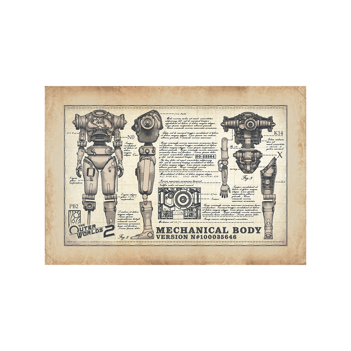 The Outer Worlds 2 - Mechanical Body - Print - 18x12